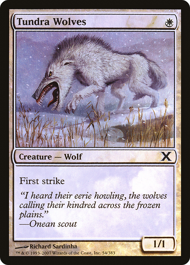 Tundra Wolves (10E-54★) [Tenth Edition] Foil MTG Single Wizards of the Coast
