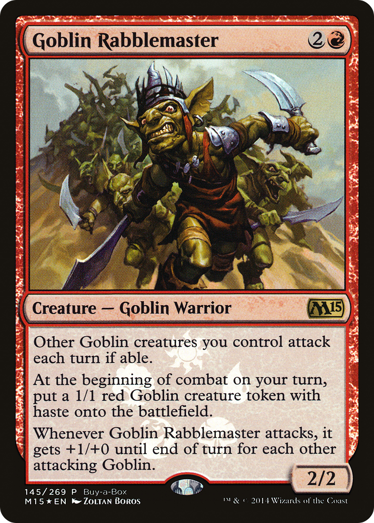 Goblin Rabblemaster (BABP-145) [Magic 2015 Promos] Foil MTG Single Wizards of the Coast