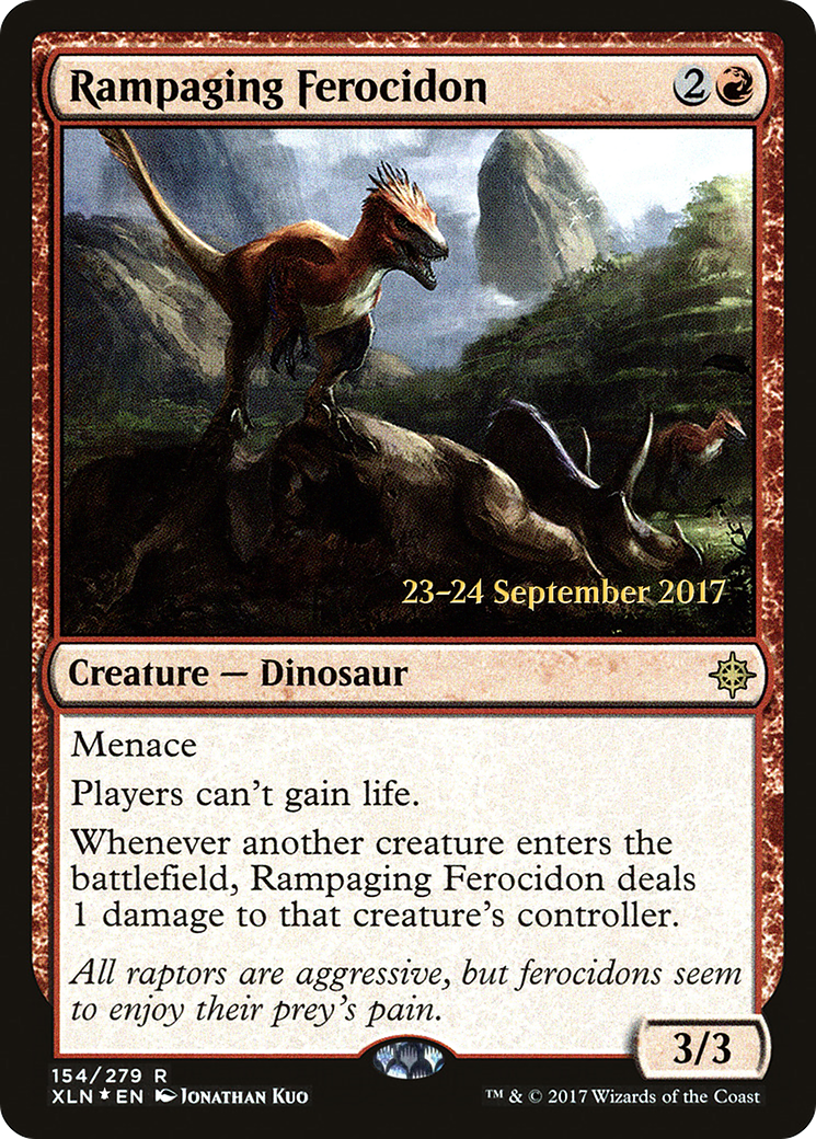 Rampaging Ferocidon (PRE-154) [Ixalan Promos] Foil MTG Single Wizards of the Coast