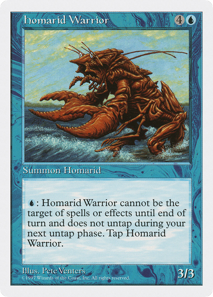 Homarid Warrior (5ED-092) [Fifth Edition] MTG Single Magic: The Gathering