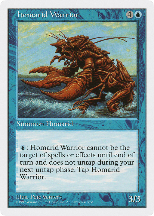 Homarid Warrior (5ED-092) [Fifth Edition] MTG Single Magic: The Gathering