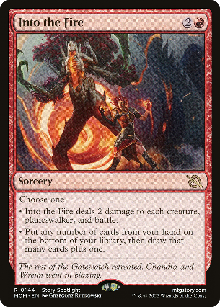 Into the Fire (MOM-144) [March of the Machine] Foil MTG Single Wizards of the Coast
