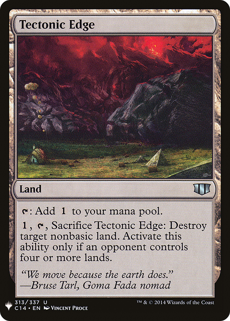 Tectonic Edge (LIST-C14-313) [Mystery Booster] The List MTG Single Wizards of the Coast