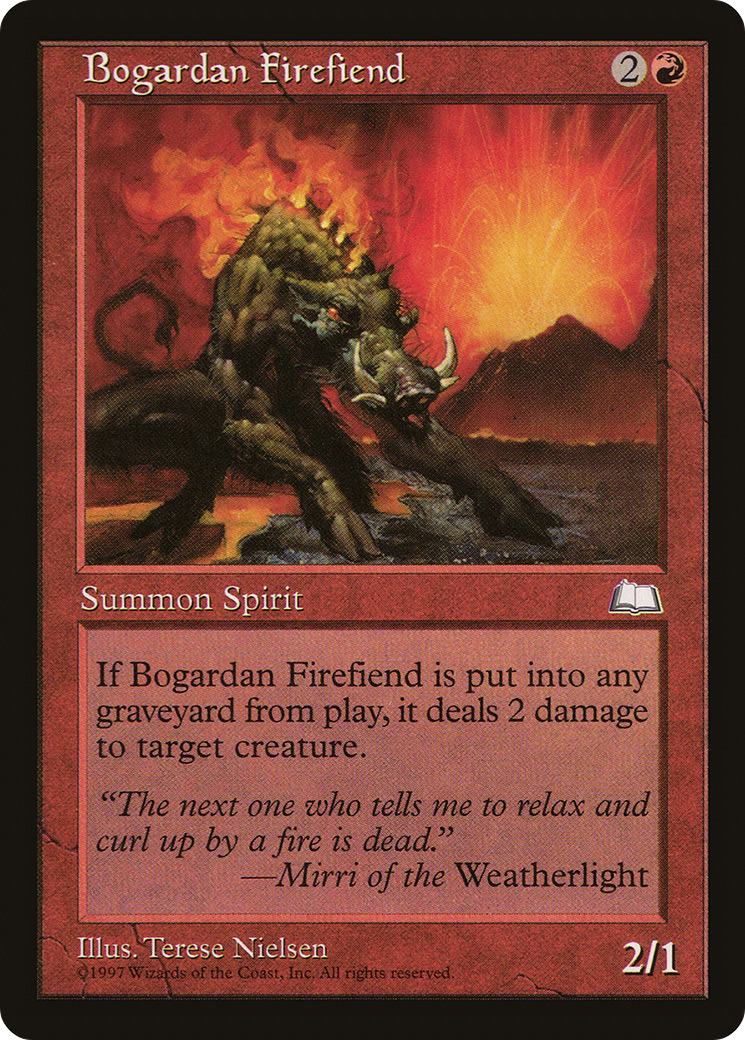 Bogardan Firefiend (WTH-) [Weatherlight] MTG Single Wizards of the Coast