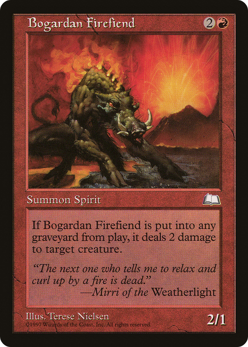 Bogardan Firefiend (WTH-) [Weatherlight] MTG Single Wizards of the Coast