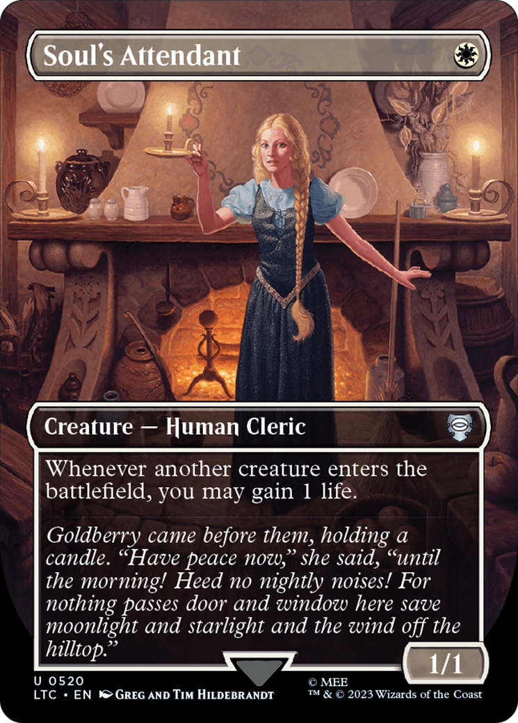 Soul's Attendant (LTC-520) [Tales of Middle-earth Commander] (Borderless) Foil MTG Single Wizards of the Coast