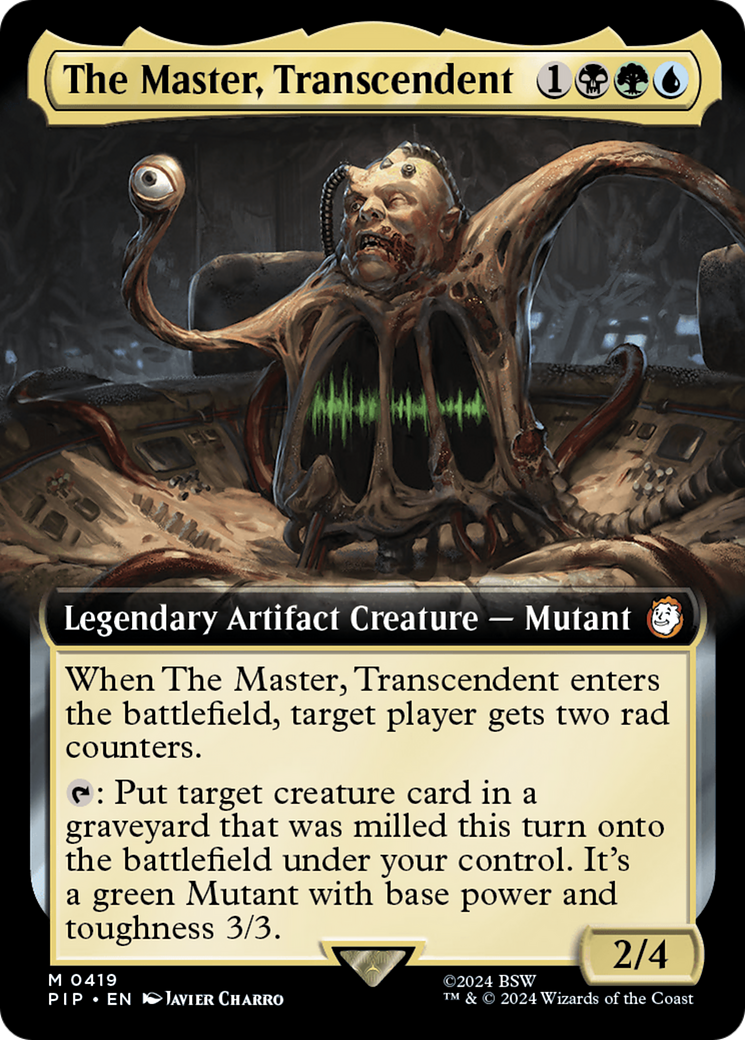 The Master, Transcendent (Extended Art) [Fallout] MTG Single Magic: The Gathering