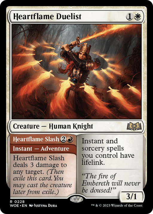 Heartflame Duelist // Heartflame Slash (WOE-228) [Wilds of Eldraine] MTG Single Wizards of the Coast