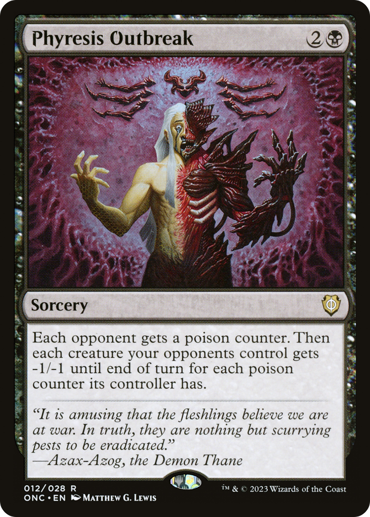 Phyresis Outbreak (ONC-012) [Phyrexia: All Will Be One Commander] MTG Single Wizards of the Coast