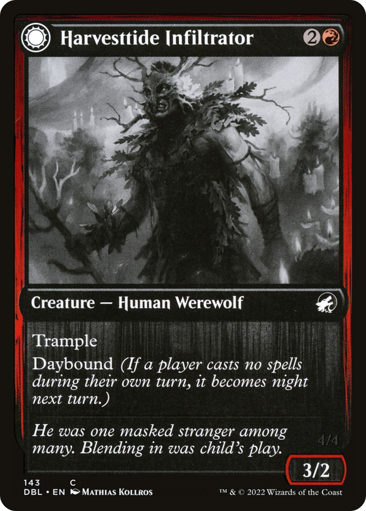 Harvesttide Infiltrator (DBL-143) [Innistrad: Double Feature] Foil MTG Single Wizards of the Coast