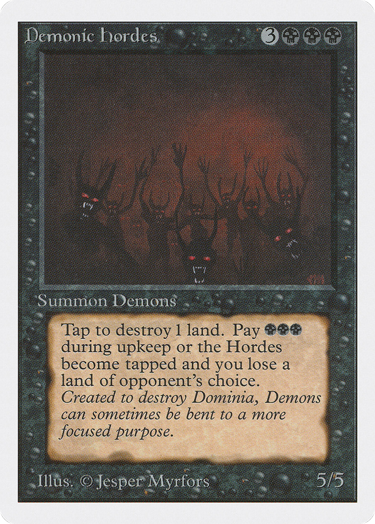 Demonic Hordes (2ED-) [Oldschool] Unlimited Edition MTG Single Wizards of the Coast