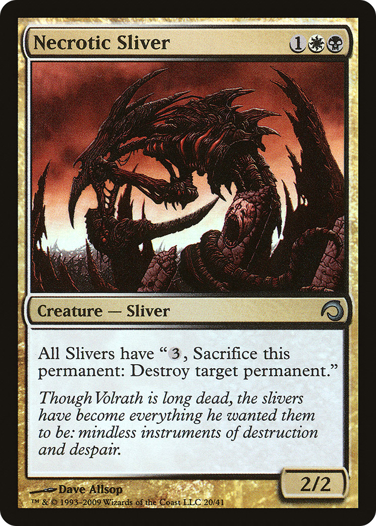 Necrotic Sliver (PDS-020) [Misc] Premium Deck Series: Slivers Foil MTG Single Wizards of the Coast