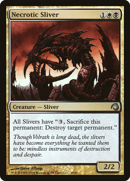Necrotic Sliver (PDS-020) [Misc] Premium Deck Series: Slivers Foil MTG Single Wizards of the Coast