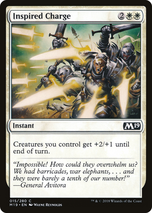 Inspired Charge (M19-015) [Core Set 2019] MTG Single Wizards of the Coast