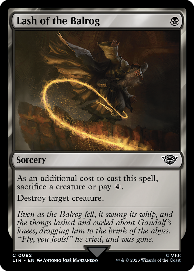 Lash of the Balrog (LTR-092) [The Lord of the Rings: Tales of Middle-earth] Foil MTG Single Wizards of the Coast
