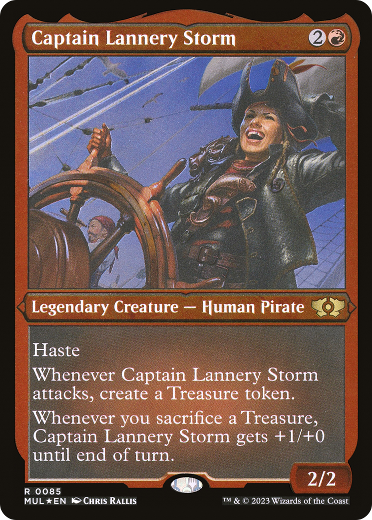Captain Lannery Storm (Foil Etched) (MUL-085) [Multiverse Legends] Foil MTG Single Wizards of the Coast