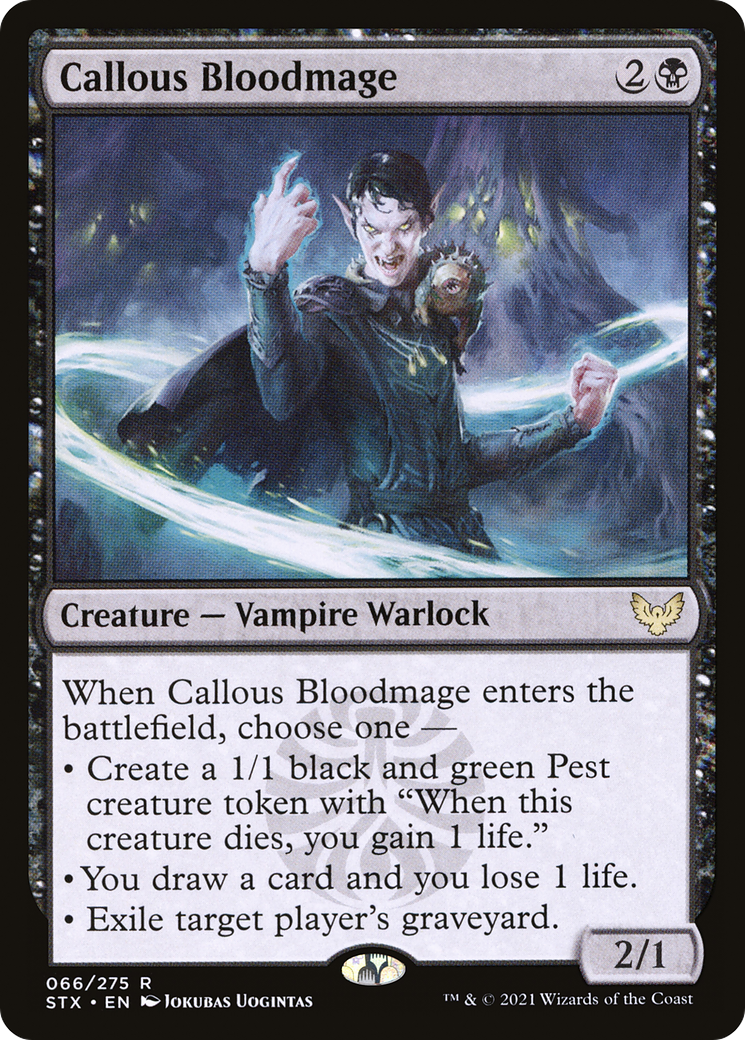 Callous Bloodmage (STX-066) [Strixhaven: School of Mages] Foil MTG Single Wizards of the Coast