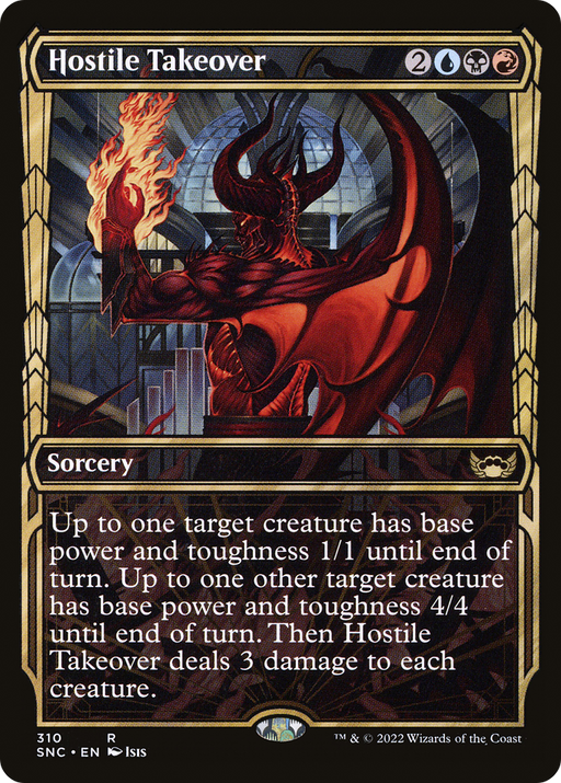 Hostile Takeover (SNC-310) [Streets of New Capenna] (Showcase) MTG Single Wizards of the Coast