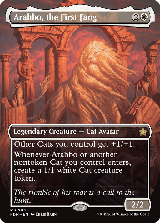 Arahbo, the First Fang (FDN-294) [Foundations] (Borderless) MTG Single Wizards of the Coast