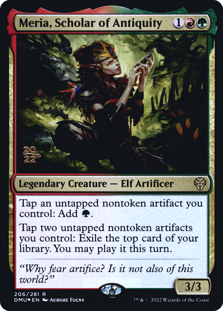 Meria, Scholar of Antiquity (PRE-206) [Dominaria United Promos] Foil MTG Single Wizards of the Coast