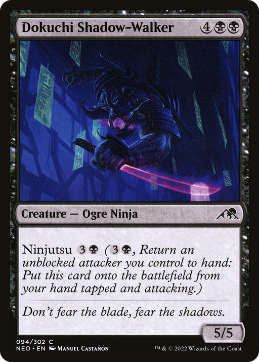 Dokuchi Shadow-Walker (NEO-094) [Kamigawa: Neon Dynasty] MTG Single Wizards of the Coast