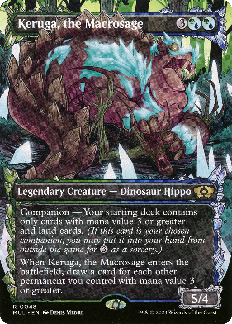 Keruga, the Macrosage (MUL-048) [Multiverse Legends] (Showcase) (Borderless) Foil MTG Single Wizards of the Coast