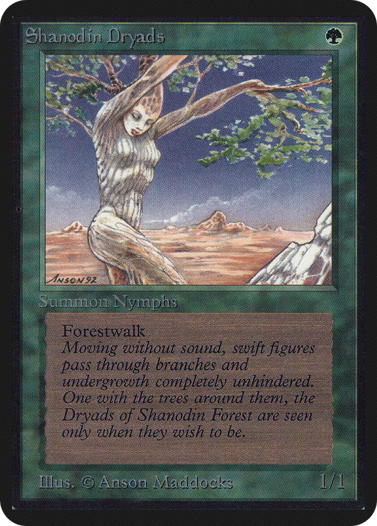 Shanodin Dryads (LEA-216) [Oldschool] Limited Edition Alpha MTG Single Wizards of the Coast