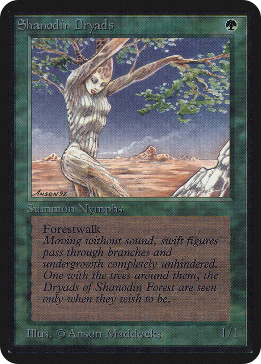 Shanodin Dryads (LEA-) [Oldschool] Limited Edition Alpha MTG Single Wizards of the Coast
