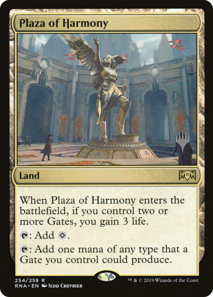 Plaza of Harmony (PPELD-254) [Ravnica Allegiance Promos] Foil MTG Single Wizards of the Coast
