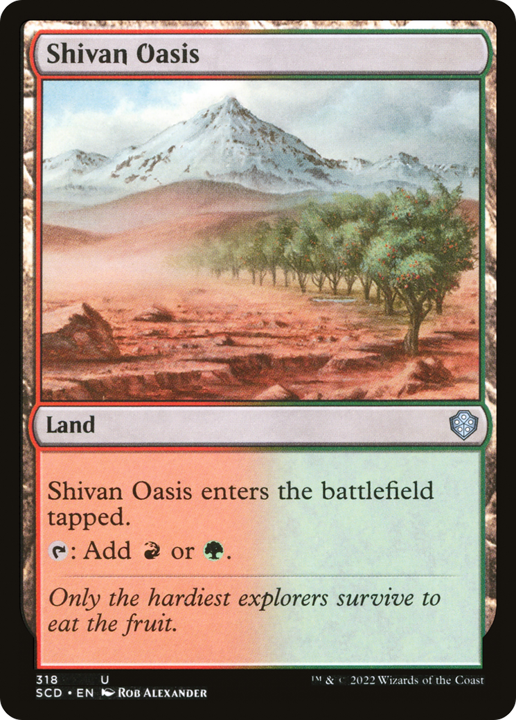 Shivan Oasis (SCD-318) [Starter Commander Decks] MTG Single Wizards of the Coast