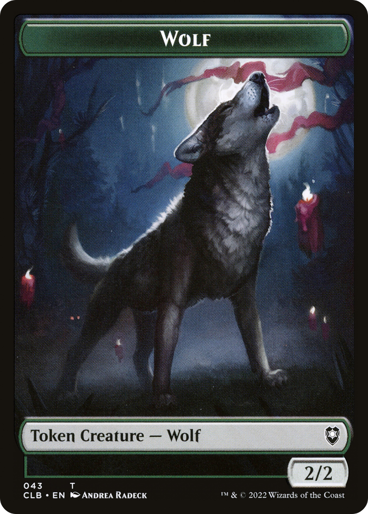 Wolf (TCLB-043) [Tokens] Battle for Baldur's Gate Tokens MTG Single Wizards of the Coast