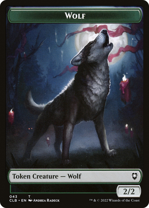 Wolf (TCLB-043) [Tokens] Battle for Baldur's Gate Tokens MTG Single Wizards of the Coast