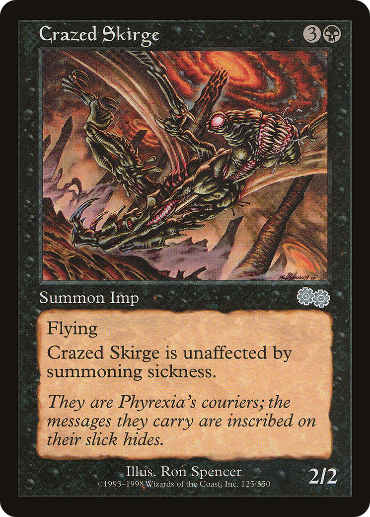 Crazed Skirge (USG-125) [Urza's Saga] MTG Single Wizards of the Coast