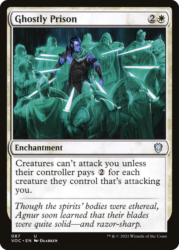 Ghostly Prison (VOC-087) [Crimson Vow Commander] MTG Single Wizards of the Coast