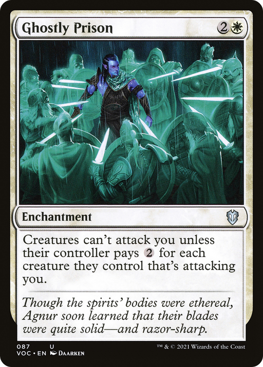 Ghostly Prison (VOC-087) [Crimson Vow Commander] MTG Single Wizards of the Coast