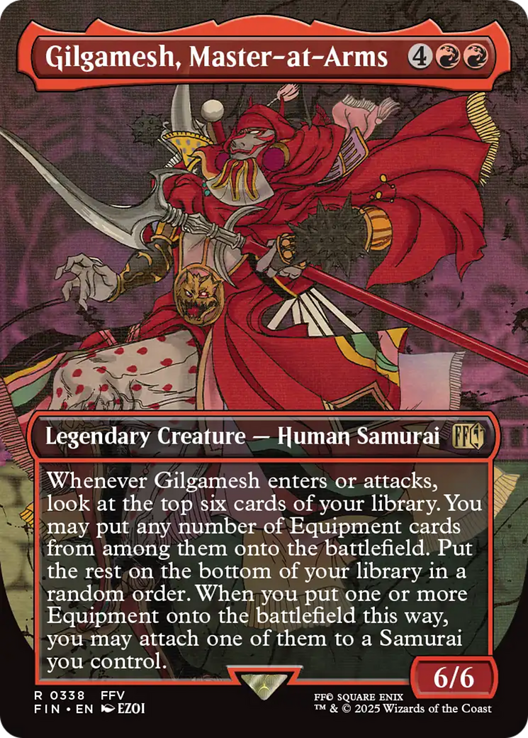 Gilgamesh, Master-at-Arms (FIN-338) [FINAL FANTASY] (Borderless) Foil MTG Single Wizards of the Coast