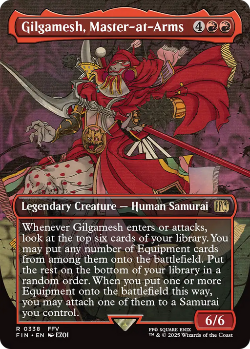 Gilgamesh, Master-at-Arms (FIN-338) [FINAL FANTASY] (Borderless) Foil MTG Single Wizards of the Coast