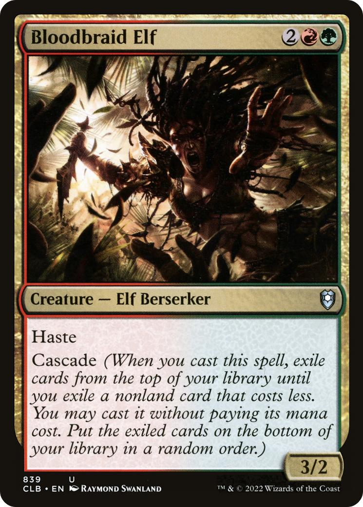 Bloodbraid Elf (CLB-839) [Commander Legends: Battle for Baldur's Gate] MTG Single Wizards of the Coast