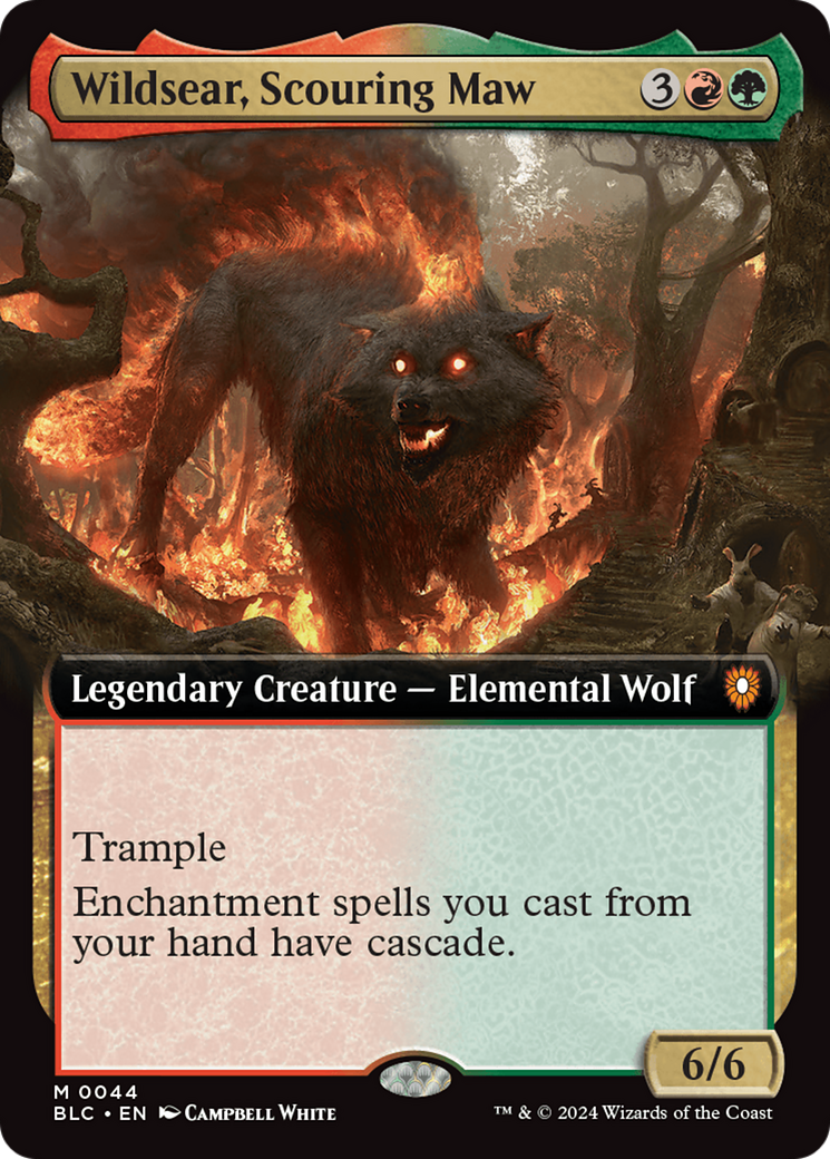 Wildsear, Scouring Maw (BLC-044) [Bloomburrow Commander] (Extended Art) Foil MTG Single Wizards of the Coast