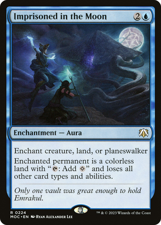 Imprisoned in the Moon (MOC-224) [March of the Machine Commander] MTG Single Wizards of the Coast