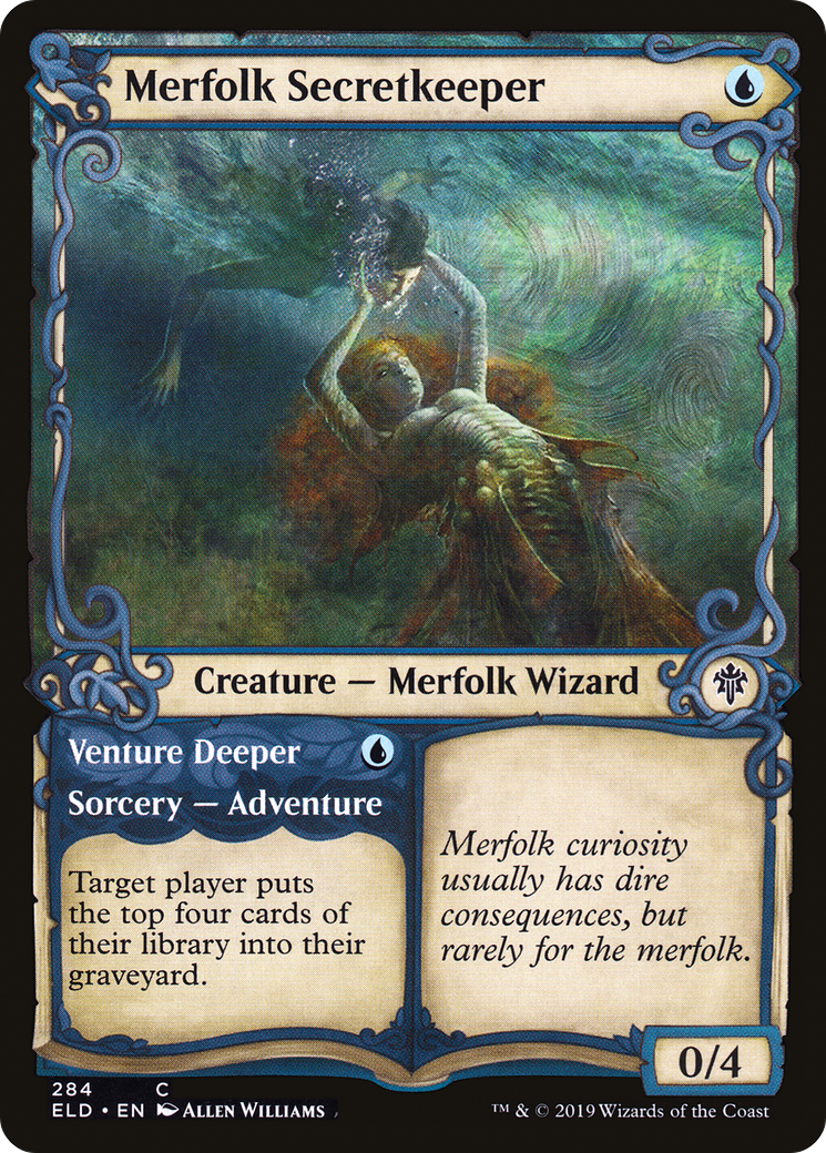 Merfolk Secretkeeper (ELD-284) [Throne of Eldraine] (Showcase) Foil MTG Single Wizards of the Coast