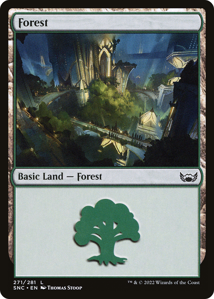 Forest (271) (SNC-271) [Streets of New Capenna] Foil MTG Single Wizards of the Coast