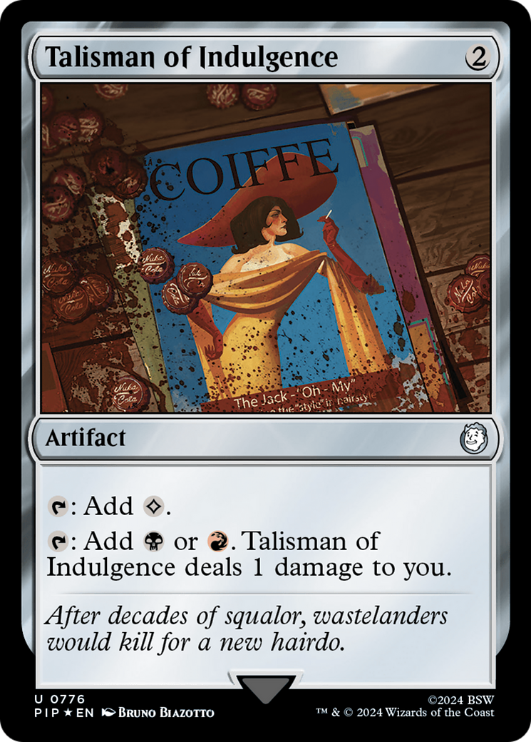 Talisman of Indulgence (Surge Foil) (PIP-776) [Fallout] Foil MTG Single Wizards of the Coast