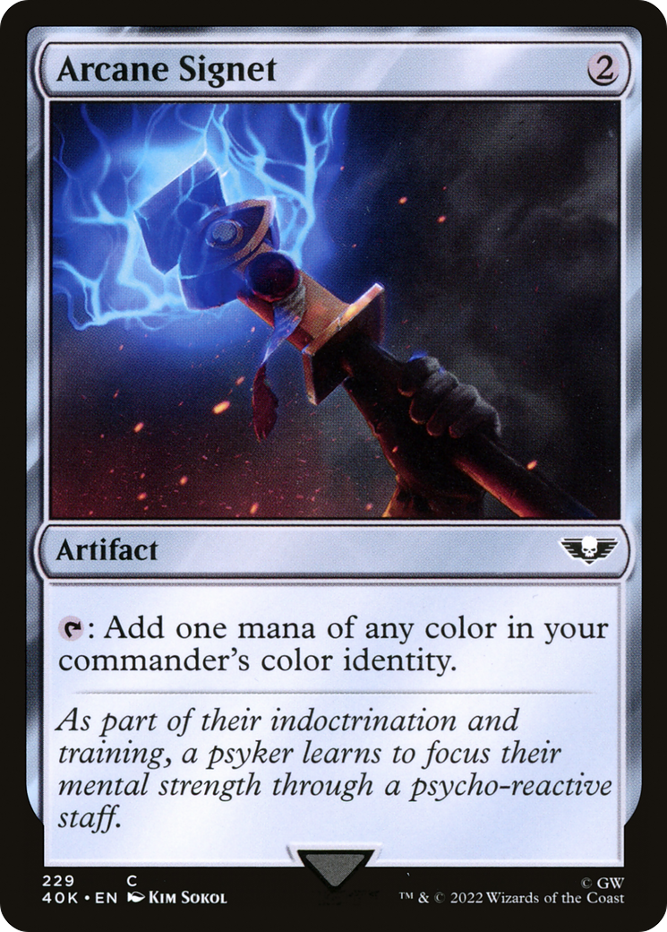 Arcane Signet (40K-229) [Warhammer 40,000 Commander] MTG Single Wizards of the Coast