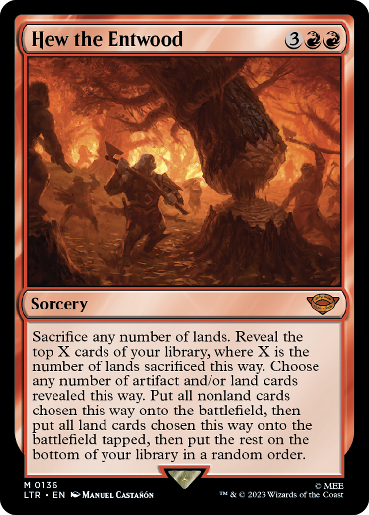 Hew the Entwood (LTR-136) [The Lord of the Rings: Tales of Middle-earth] Foil MTG Single Wizards of the Coast