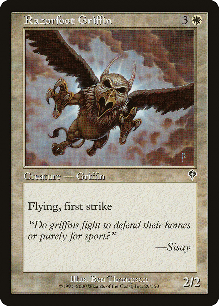 Razorfoot Griffin (INV-029) [Invasion] MTG Single Wizards of the Coast