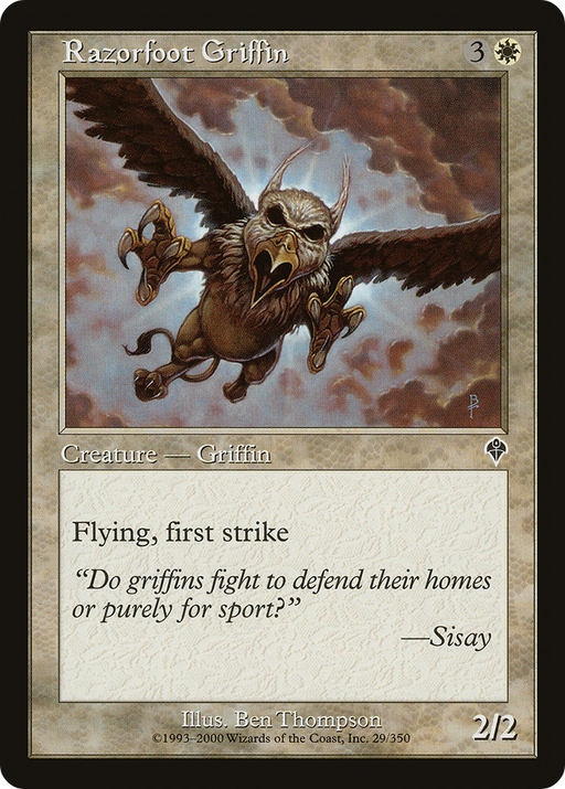 Razorfoot Griffin (INV-029) [Invasion] MTG Single Wizards of the Coast