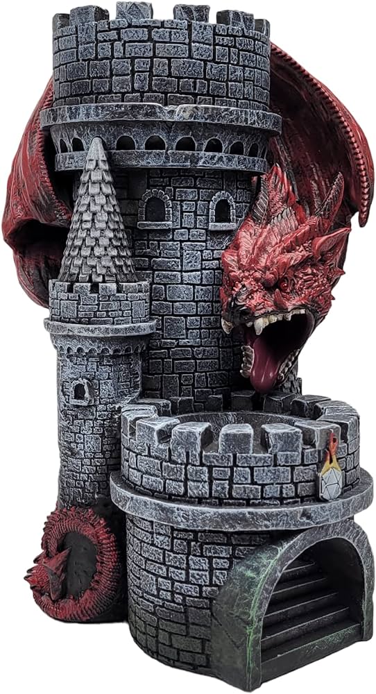 Forged Gaming: Dragons Keep Dice Tower (Red Dragon) Dice & Gaming Accessories Forged Gaming