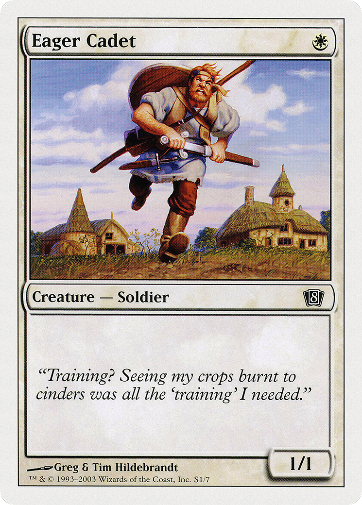 Eager Cadet (8ED-0S1) [8th Edition] MTG Single Wizards of the Coast