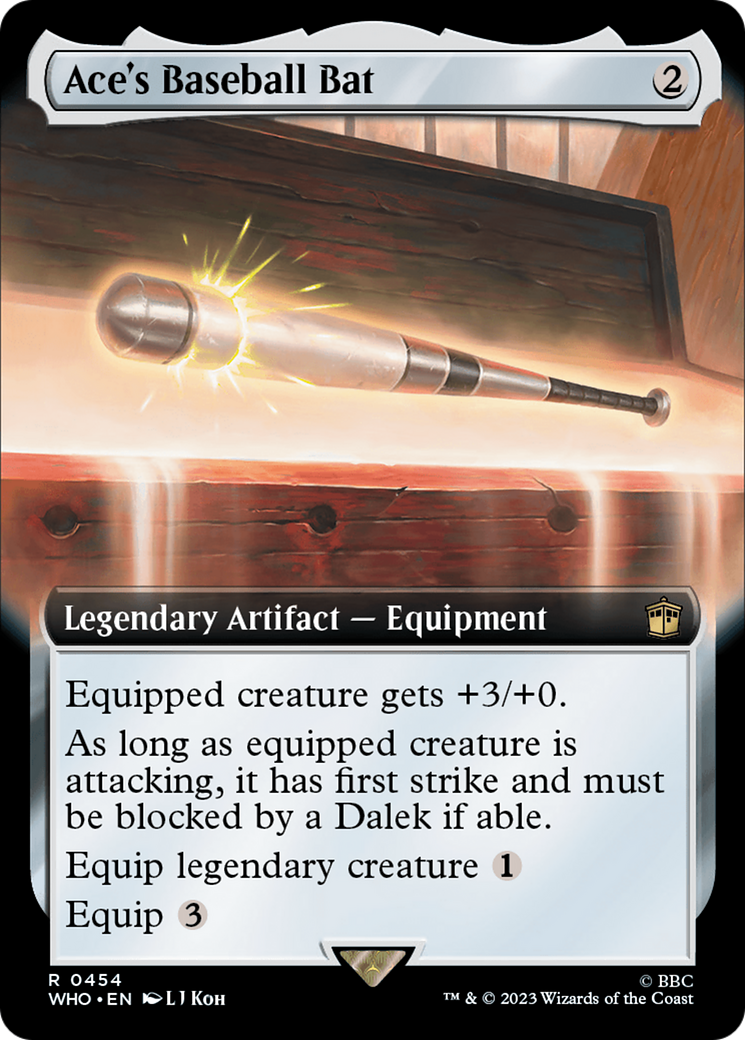 Ace's Baseball Bat (WHO-454) [Doctor Who] (Extended Art) MTG Single Wizards of the Coast